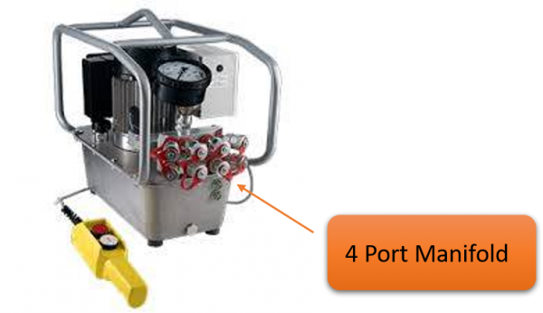 4 Port Manifold on Hydraulic Pump